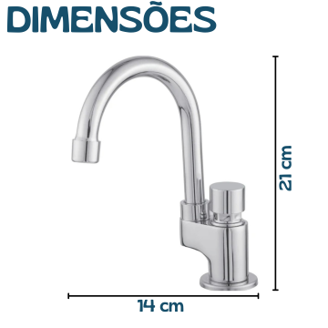 Torneira Automática Lavatório / Bancada Bica Móvel Alta _ CS155