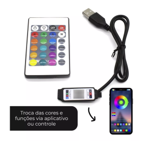 Fita Led 5050 Rgb Usb 5m 30 Leds Ritmo Musical Controle App _ CS163