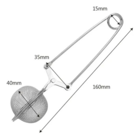 Infusor Chá Em Aço Inox Com Haste Coador Filtro Peneira _ CS251