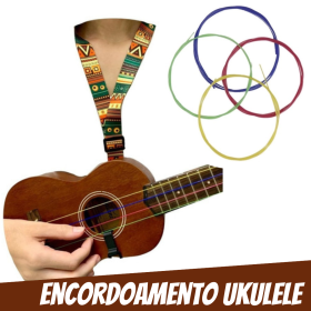 Cordas de Nylon Coloridas Ukulele 21, 23, 26 Pol - Concert e Soprano _ MS29 🎶🌈