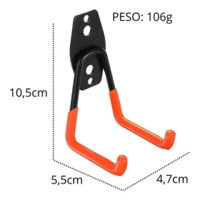 🛠️ Suporte Multiuso de Parede – Pendura Vassouras, Rodos, Bikes e Mangueiras – Capacidade 23kg – CS377