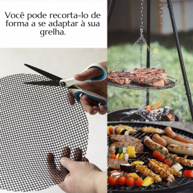 Manta Teflon Grade Grelha Churrasco Não Gruda _ CS184