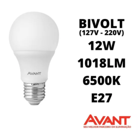 💡 Lâmpada Bulbo Led 12W A60 6500K Branco Frio - Avant _ CS437