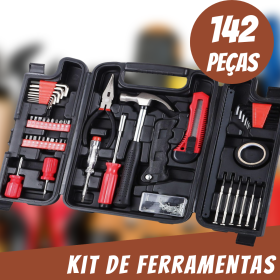 Kit Ferramentas Nell 142 Peças com Maleta _ FE69