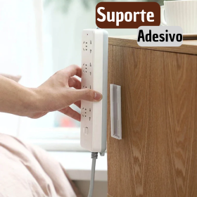 Suporte Fixador Adesivo de Parede Multiuso para Tomada, Roteador e Modem _ CS452