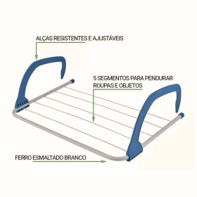 Varal de Porta Portátil Dobrável Seca Roupa Pratico _ CS222