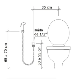 Ducha Higiênica Gatilho Completa Cromada Para Banheiro Lavabo Suíte _ CS142