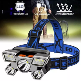 Lanterna de Cabeça 5 Leds Cree T6 Profissional Multiuso _ ES99