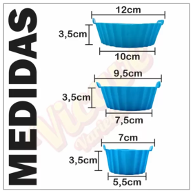 Kit 6 Formas de Silicone Antiaderente Para Airfryer, Forno, Microondas _ CS216