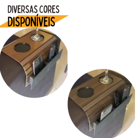 Bandeja Porta Copos Sofá Suporte para Controles MDF Premium _ CS265