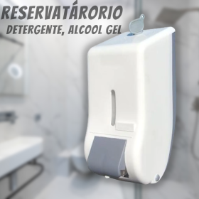 Dispenser Com Reservatório - Álcool e Sabonete Líquido 800ml _ CS98