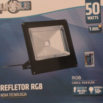 Refletor RGB Led 50w + Controle _ CS345