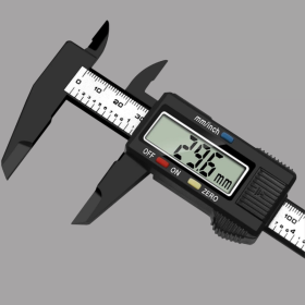 Paquímetro Digital Eletrônico 150mm Fibra Carbono LCD - Carbon Fiber _ FE100