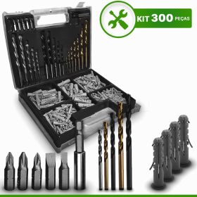 Jogo De Brocas Bits e Buchas Com 300 Peças Mtx Kit Maleta _ FE28