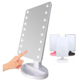 Espelho de Mesa P/ Maquiagem 16 Leds Portátil Touch _ BE26 💄💡