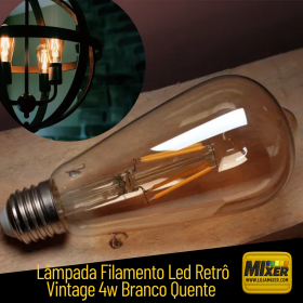 Lampada Filamento Led Retro Vintage Decoração 4w ST64 _ CS573