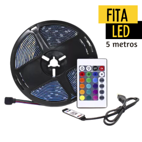 Fita Led 5050 Rgb Usb 5m 30 Leds Ritmo Musical Controle App _ CS163