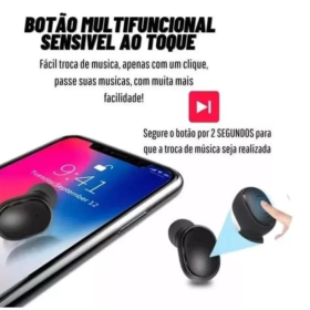 ﻿🎧 Fone de Ouvido Sem Fio TWS Bluetooth 5.0 – Cor Preto - EL07