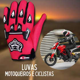 🧤 Luva Motoqueiro Ciclista Bike Proteção Dedos Antiderrapante _ AU48