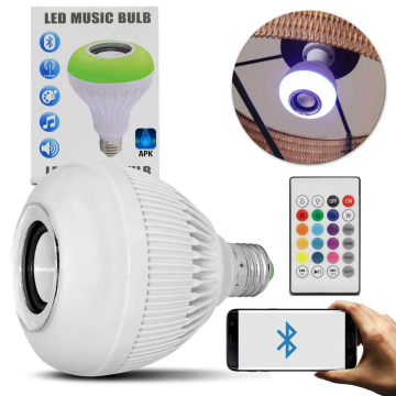 Lampada Led Colorida Musical Bluethooth Controle_ CS13