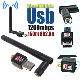 Antena Wifi USB Adaptador Wireless PC e Notebook 1800MBPS _ EL89