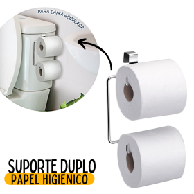 Suporte Duplo / Porta Papel Higiênico Caixa Descarga _ CS124