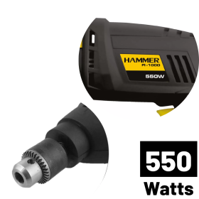 Furadeira de Impacto 550w Hammer Com Botão Uso Contínuo 220v _ FE34