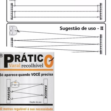 Varal de Roupa Prático Retrátil 30m Compacto _ CS425