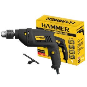 Furadeira de Impacto 550w Hammer Com Botão Uso Contínuo 220v _ FE34