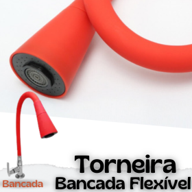 Torneira Gourmet Cozinha Mesa Bancada Vermelha Cone - CS470