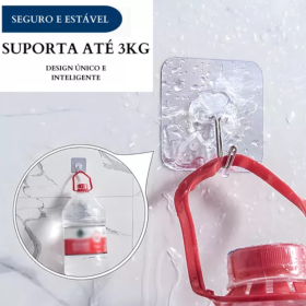 Kit 05 Ganchos Inox Suporte Parede Multiuso Cabide Pendura Objetos _ CS411