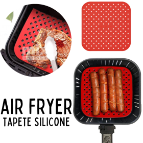 Protetor de Silicone Quadrado Para Fritadeira Airfryer, Microondas, Forno 19cm _ CS526