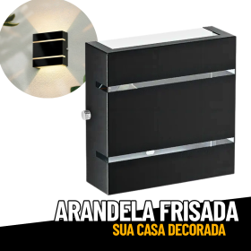 Arandela 2 Friso Externa Parede Muro Quadrada _ CS315