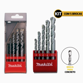 Jogo De Brocas Videa Widea Para Concreto Makita Kit 5 Peças _ FE51