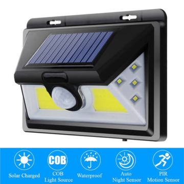 Luminária Solar 52 Leds com Sensor de Presença  _ CS448