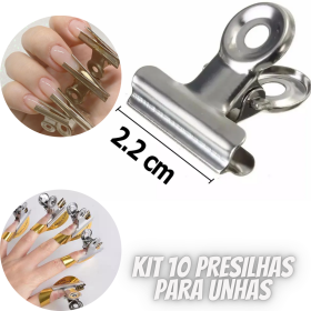 Kit com 10 Presilhas para Curvatura em Unhas _ BE13 💅🏻