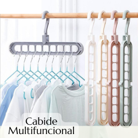 Cabide Mágico Multi-Dobrável Organizador 9 Furos _ CS55