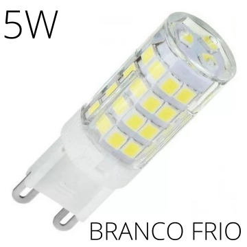 Lampada de Led Halopim G9 5w para Lustre e Arandelas Branco Frio ( luz Branca ) _ CS205