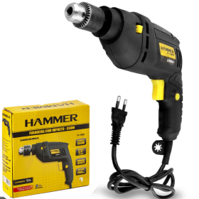 Furadeira de Impacto 550w Hammer Com Botão Uso Contínuo 220v _ FE34