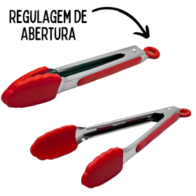 Pegador Culinário Pinça Silicone 22cm Multiuso _ CS527