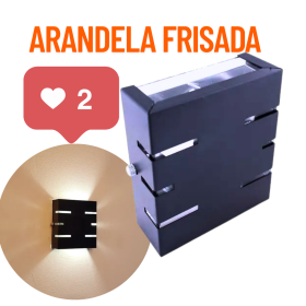 Arandela Externa Slim 2 Focos 6 Frisos Parede Ar1116 _ CS79
