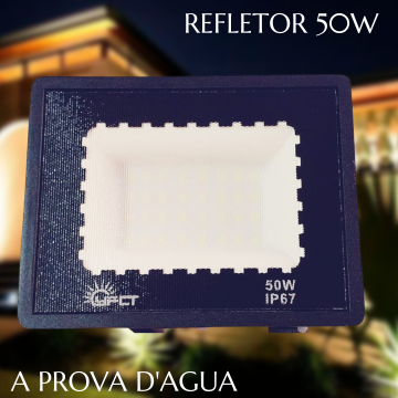 Refletor Holofote 50w Led Branco Frio Bivolt IP67 _ CS152