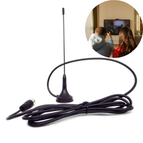 📺 Antena TV Digital HDTV UHF VHF com Cabo Coaxial 1,5 M _ CS490