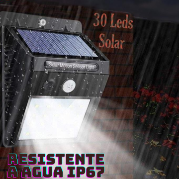 Luminária Solar Balizador 30 Leds Sensor de Presença Resistente a Agua _ CS203