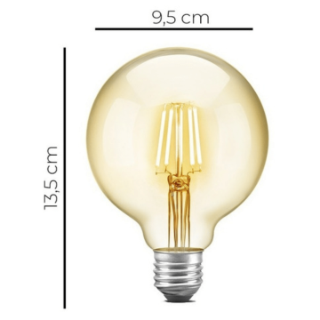 Lampada de Filamento LED G95 - Vintage Retrô - 4w _ CS243