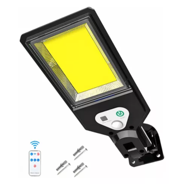 Luminária Solar Led Parede Refletor 128 Cob Sensor Controle 25w _ CS102