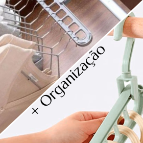 Cabide Mágico Multi-Dobrável Organizador 9 Furos _ CS55