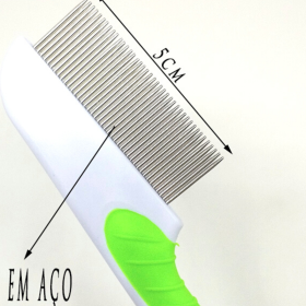 Pente Fino Com Dentes de Aço Inox e Cabo Plástico _ IF03