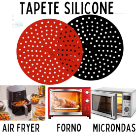 Protetor de Silicone Redondo Para Fritadeira Airfryer, Microondas, Forno 19cm _ CS531