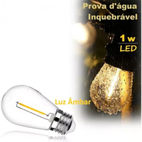 Lampada Decoração 1W Prova Água E27 Filamento LED _ CS568